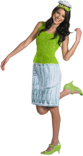 Women's Costume: Oscar the Grouch- Small