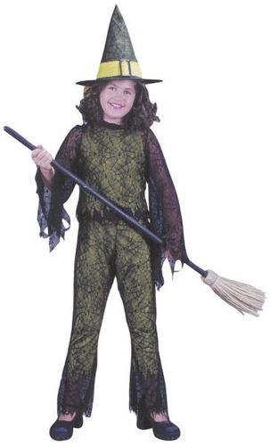 Funky Green Witch Girl's Costume- Small