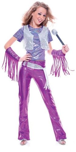 Dramarama Glam Rock Star Girls Costume- Size 10-12