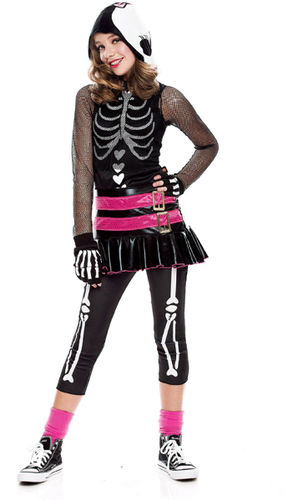 Dramarama Skelehearted Girls' Costume- Size 7-8