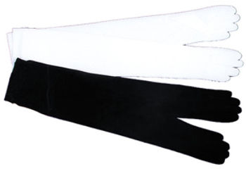 Shoulder Length Gloves- White XL