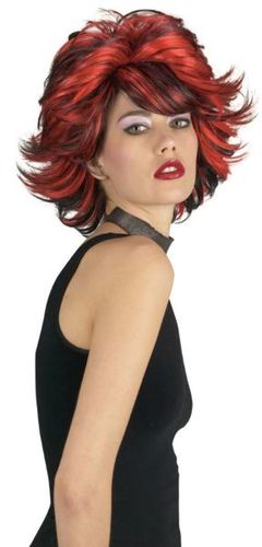 Choppy Wig Red Black