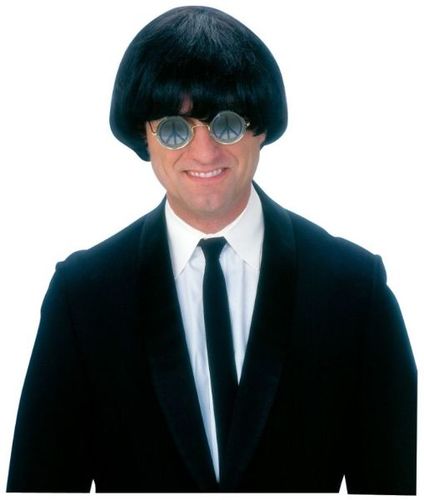 60's Band Member Black Wig