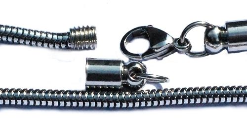 Stainless Steel European 3.2mm Snake Bracelet With Screw Off Ends