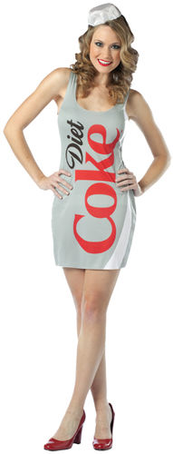 Women's Costume: Diet Coke Tank Dress- Standard