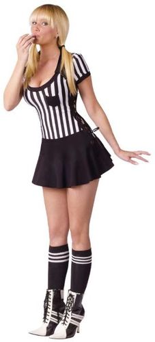 Women's Costume: Racy Referee- Small/Medium