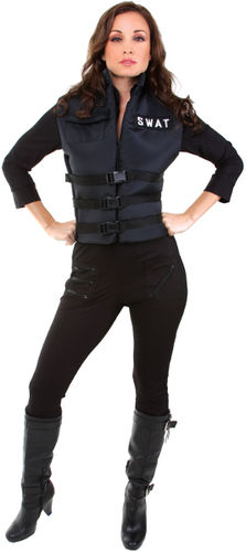 Women's Costume: Lady SWAT- Extra Large