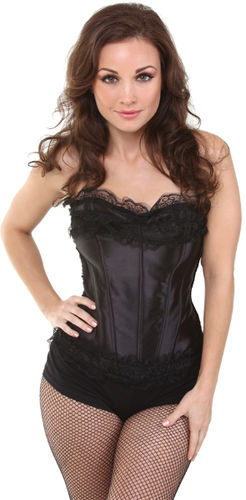 Women's Bustier w/Black Lace- Small