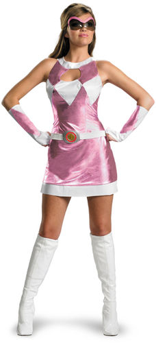 Women's Costume: Sassy Pink Ranger- Medium
