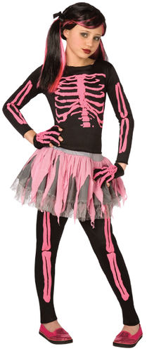 Skeleton Punk Pink Child 4-6