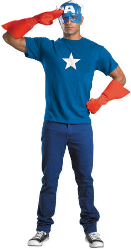 Character Costume Kit: Captain America- Adult