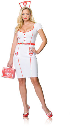 Women's Costume: Knockout Nurse- Small/Medium