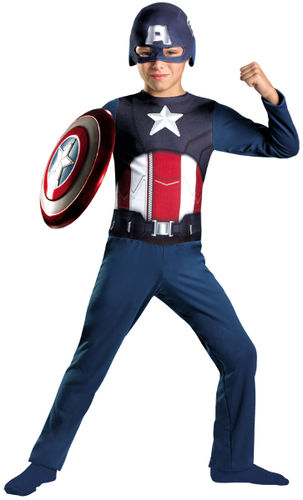 Boy's Costume: Captain America Avengers Basic- Small