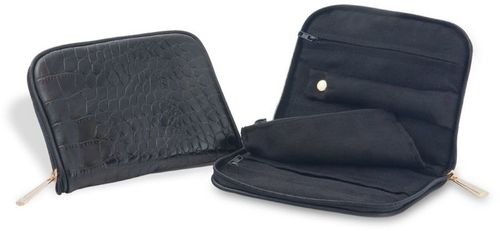 Leather Carrier Wallet, Black Case Pack 6