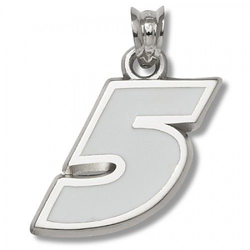 Enameled Sterling Silver Nascar Officially Licensed Nascar Pendant - #5