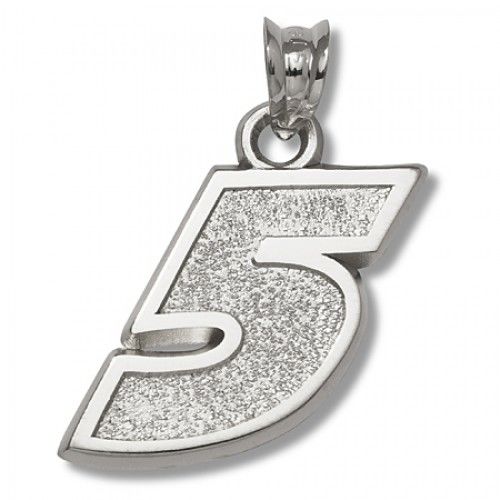 14k White Gold Nascar Officially Licensed Nascar Pendant - #5