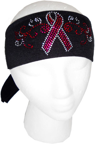 Breast Cancer Ribbon Head Wrap Case Pack 10