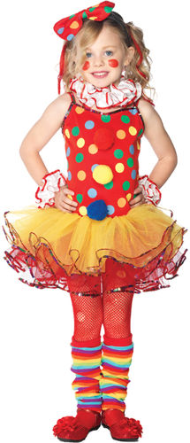 Circus Clown Girls' Costume- Small 4-6