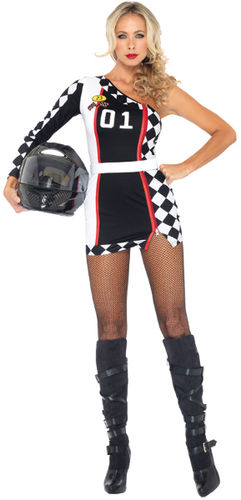 Women's Costume: Racer Dress- Medium/Large