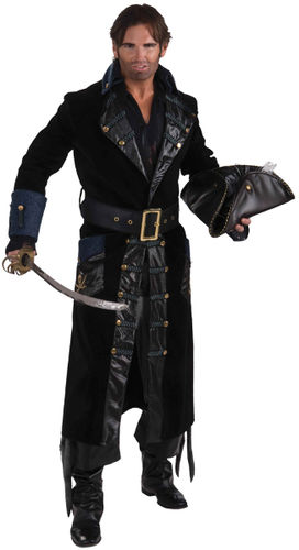 Blackbeard Men's Pirate Costume- Extra Large