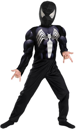 Black Spider-man Boy's Costume- Size 7-8