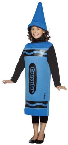 Blue Crayola Crayon Girl's Costume- Size 7-10