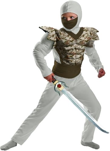 Desert Camo Ninja Child Costume- Size 10-12