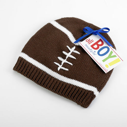 Mud Pie All Boy Baby Football Knit Cap