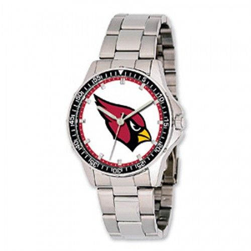 Men'S Arizona Cardinals Watch in Stainless Steel - Fold Over - Outstanding