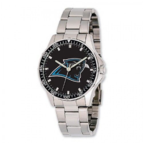 Men'S Carolina Panthers Watch in Stainless Steel - Fold Over - Delightful