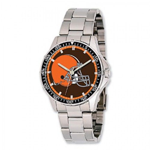 Men'S Cleveland Browns Watch in Stainless Steel - Fold Over - Fine
