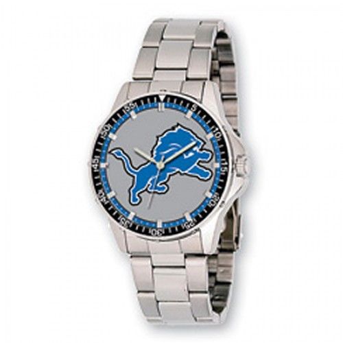 Men'S Detroit Lions Watch in Stainless Steel - Fold Over - Magnificent