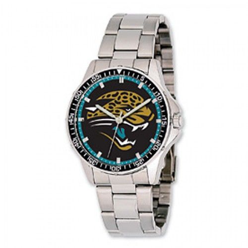 Men'S Jacksonville Jaguars Watch in Stainless Steel - Fold Over - Charming