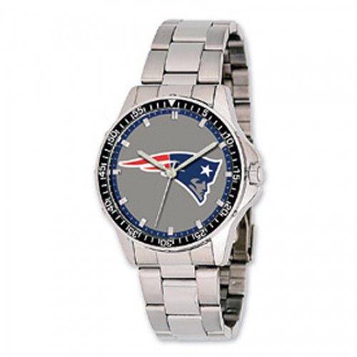 Men'S New England Patriots Watch in Stainless Steel - Fold Over - Classy