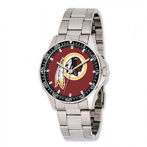 Men'S Washington Redskins Watch in Stainless Steel - Fold Over - Dazzling