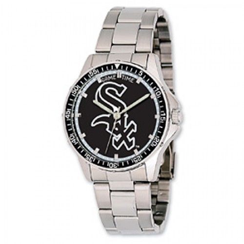 Men'S Chicago White Sox Watch in Stainless Steel - Fold Over - Enticing