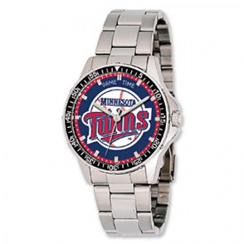 Men'S Minnesota Twins Watch in Stainless Steel - Fold Over - Wonderful