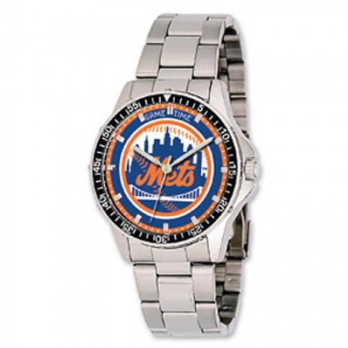 Men'S New York Mets Watch in Stainless Steel - Fold Over - Lovely
