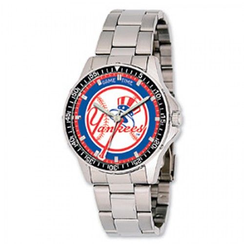 Men'S New York Yankees Watch in Stainless Steel - Fold Over - Brilliant