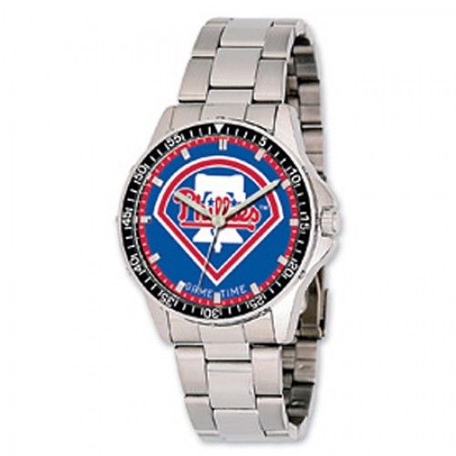 Men'S Philadelphia Phillies Watch in Stainless Steel - Fold Over - Inviting