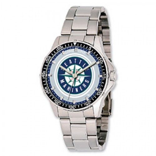 Men'S Seattle Mariners Watch in Stainless Steel - Fold Over - Fascinating