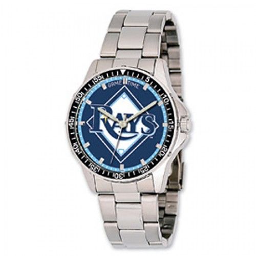 Men'S Tampa Bay Rays Watch in Stainless Steel - Fold Over - Graceful