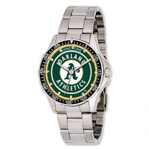 Men'S Oakland Athletics Watch in Stainless Steel - Fold Over - Delightful