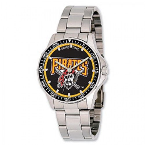 Men'S Pittsburgh Pirates Watch in Stainless Steel - Fold Over - Elegant
