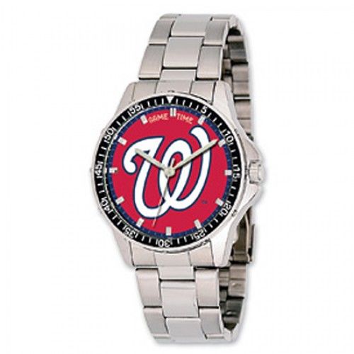 Men'S Washington Nationals Watch in Stainless Steel - Fold Over - Tantalizing