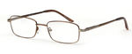 Mens Oval Framed Prescription Rxable Optical Glasses Thin Styled in Brown