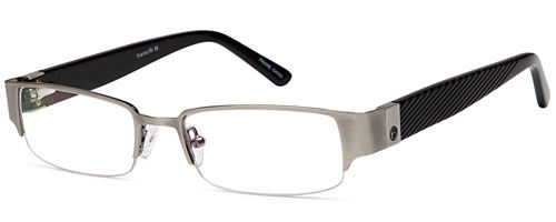 Mens Half Framed Prescription Rxable Optical Glasses with Large Sidebars Silver