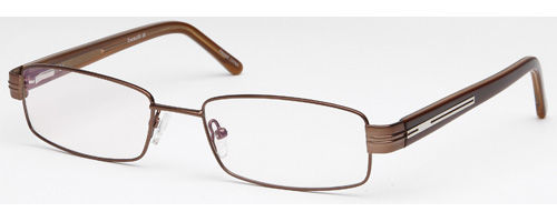 Mens Thin Framed Prescription Rxable Optical Glasses in Brown