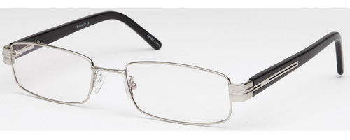Mens Thin Framed Prescription Rxable Optical Glasses in Silver