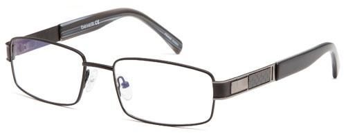 Mens Modern Thin Framed Prescription Rxable Optical Glasses w  Grain Design in Matte Black